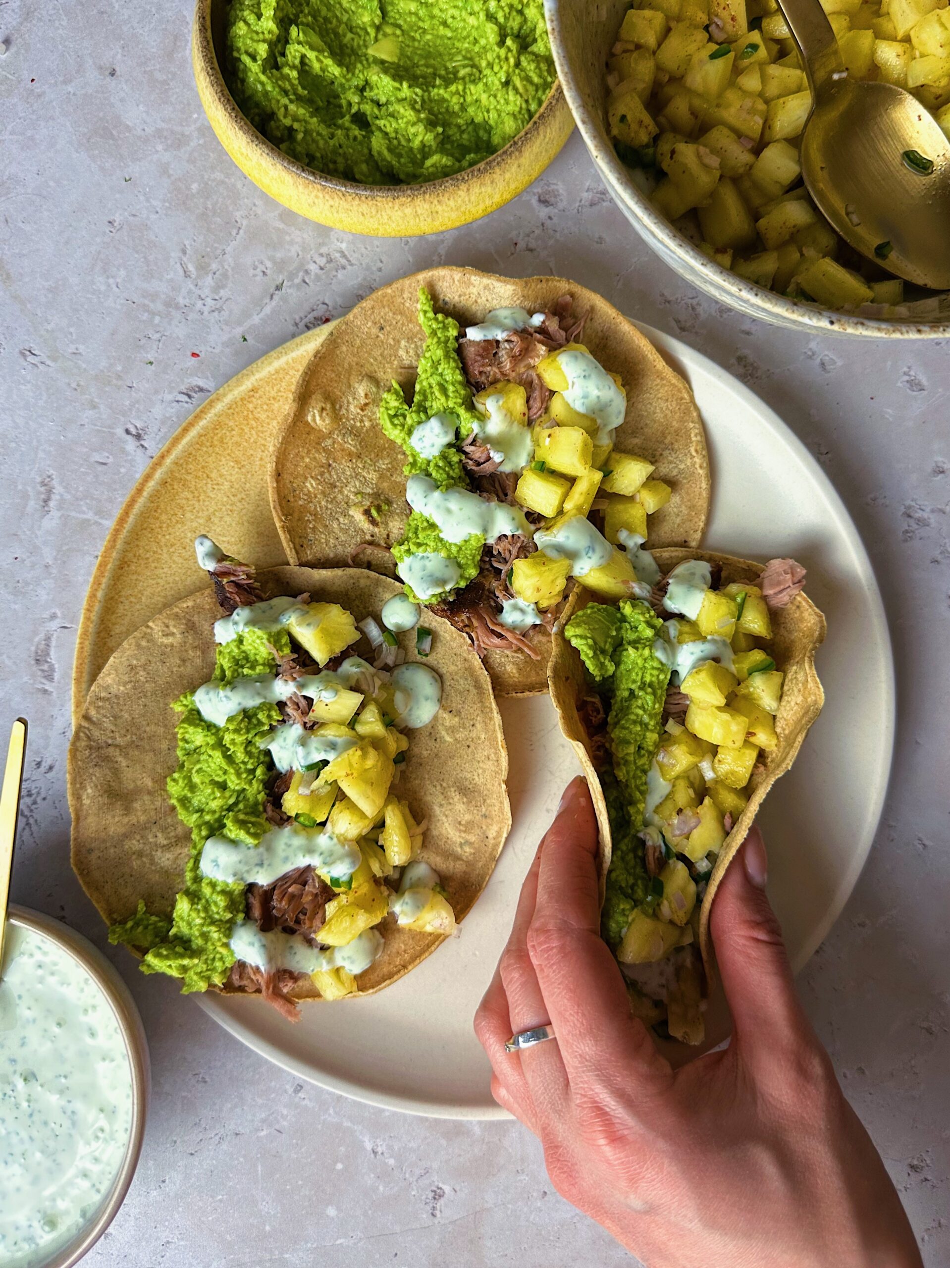 Saftige pulled beef tacos