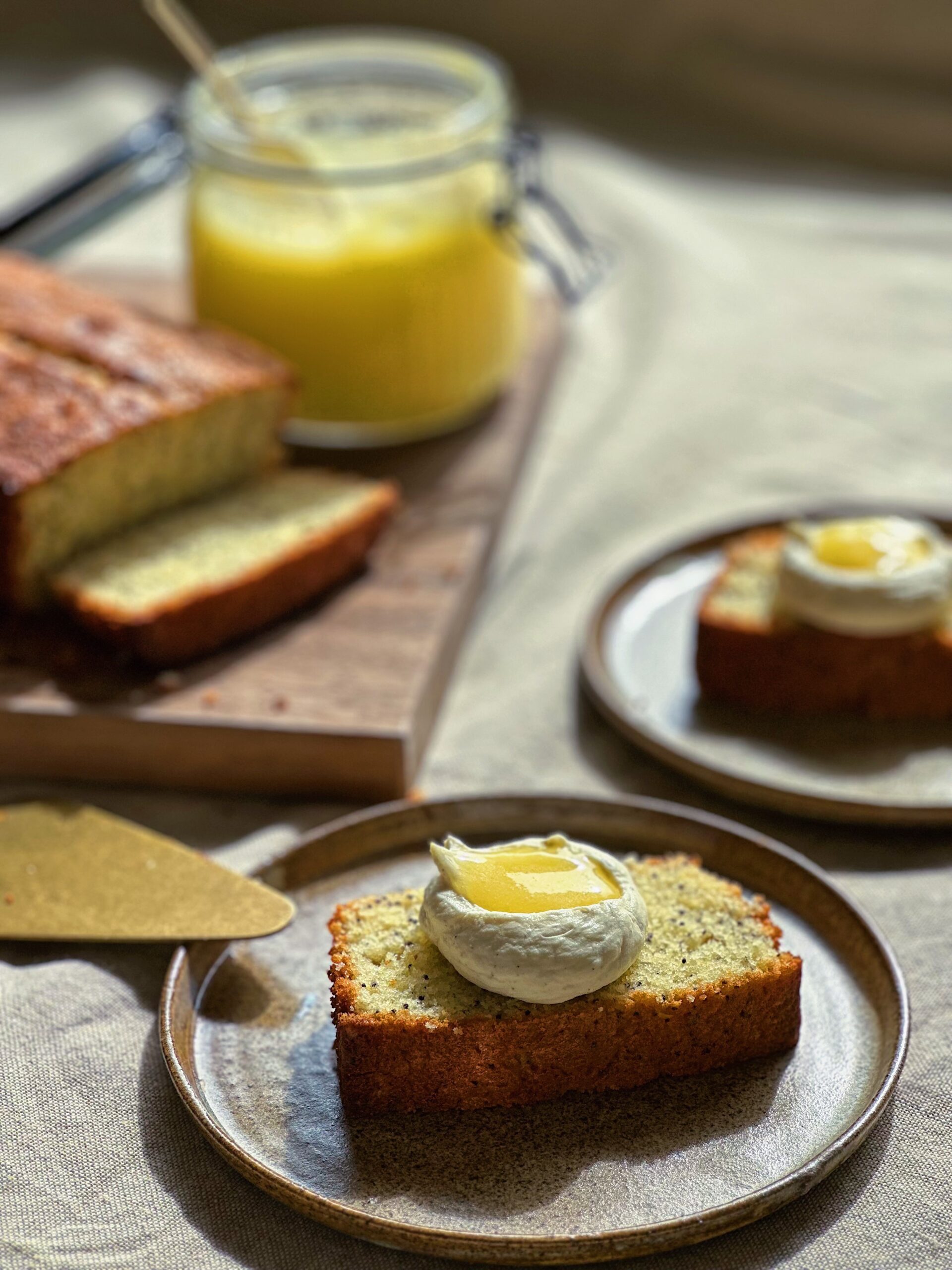 Citron mazarinkage med mascarponecreme og lemoncurd